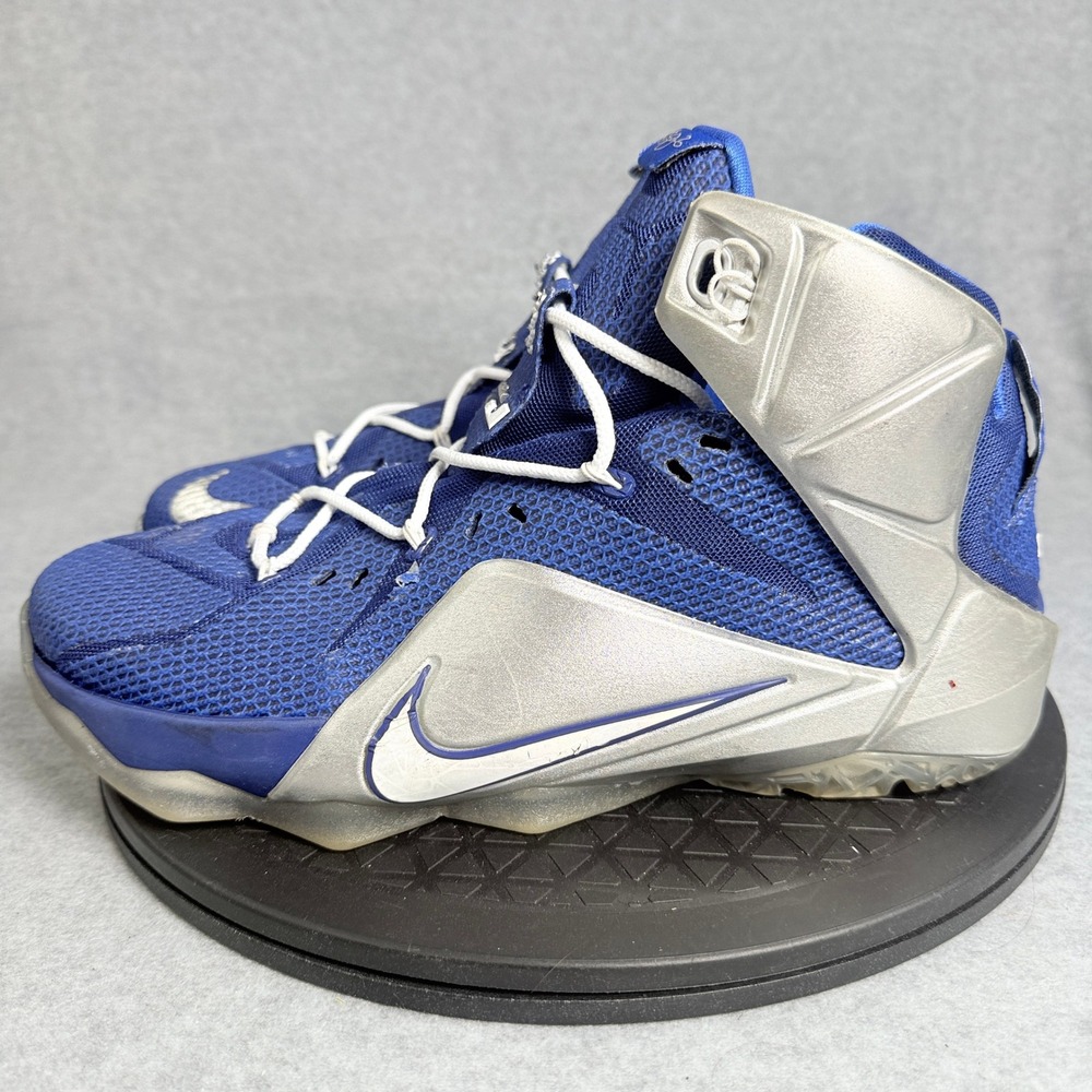 Nike LeBron 12 What If Deep Royal Blue Metallic Silver 684593-410 Mens 8.5 - Picture 6 of 7